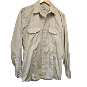 Vintage Men's Pearl Button Embroidered Western Shirt MEDIUM